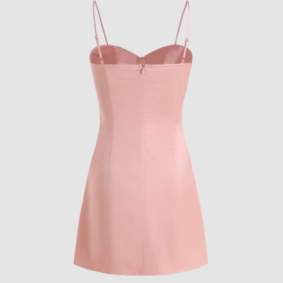 CIDER satin solid mini cami dress - Picture 4 of 5